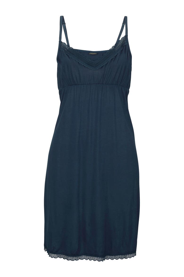 Lace Trimmed Nightgown, Alternate, color, Midnight Blue