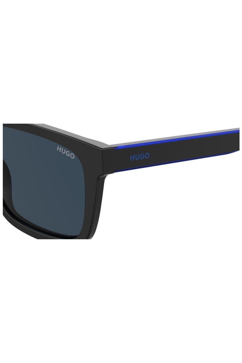 Gender Inclusive HG 1297/S 54mm Square Sunglasses, Alternate, color, BLACK