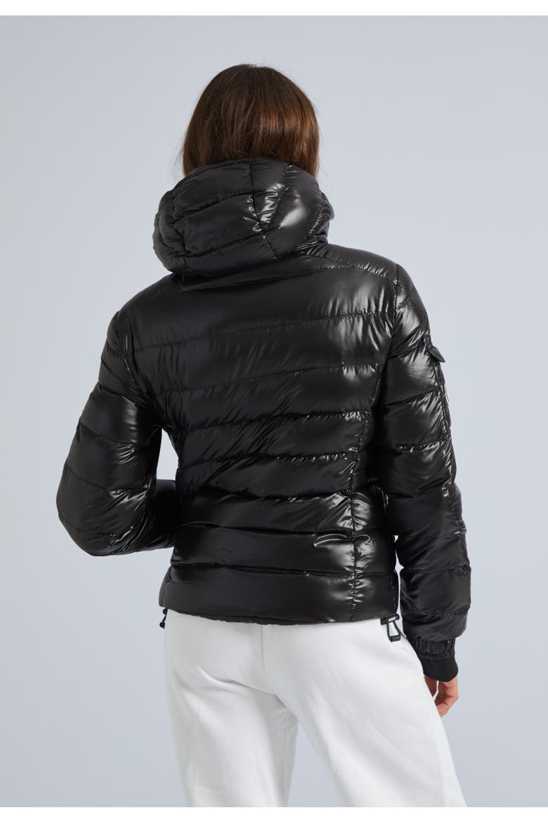 Quilted Hooded Puffer Jacket, Alternate, color, Black