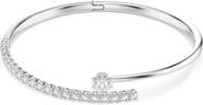 Swarovski Matrix Cubic Zirconia Open Bangle Bracelet