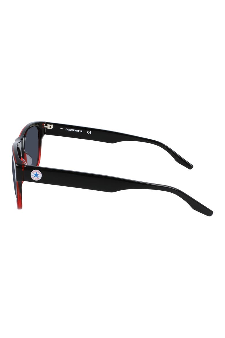 All Star® 57mm Rectangle Sunglasses, Alternate, color, CRYSTAL SMOKE/POPPY GRADIENT