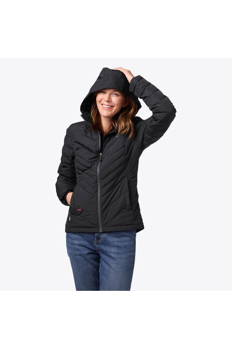 Crest Natural Down Heated Jacket, Alternate, color, Black