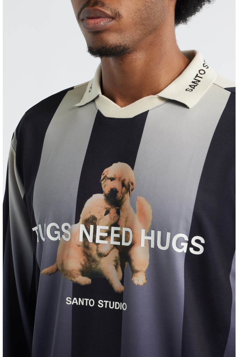 Thugs Need Hugs Graphic Club Jersey, Alternate, color, BLACK