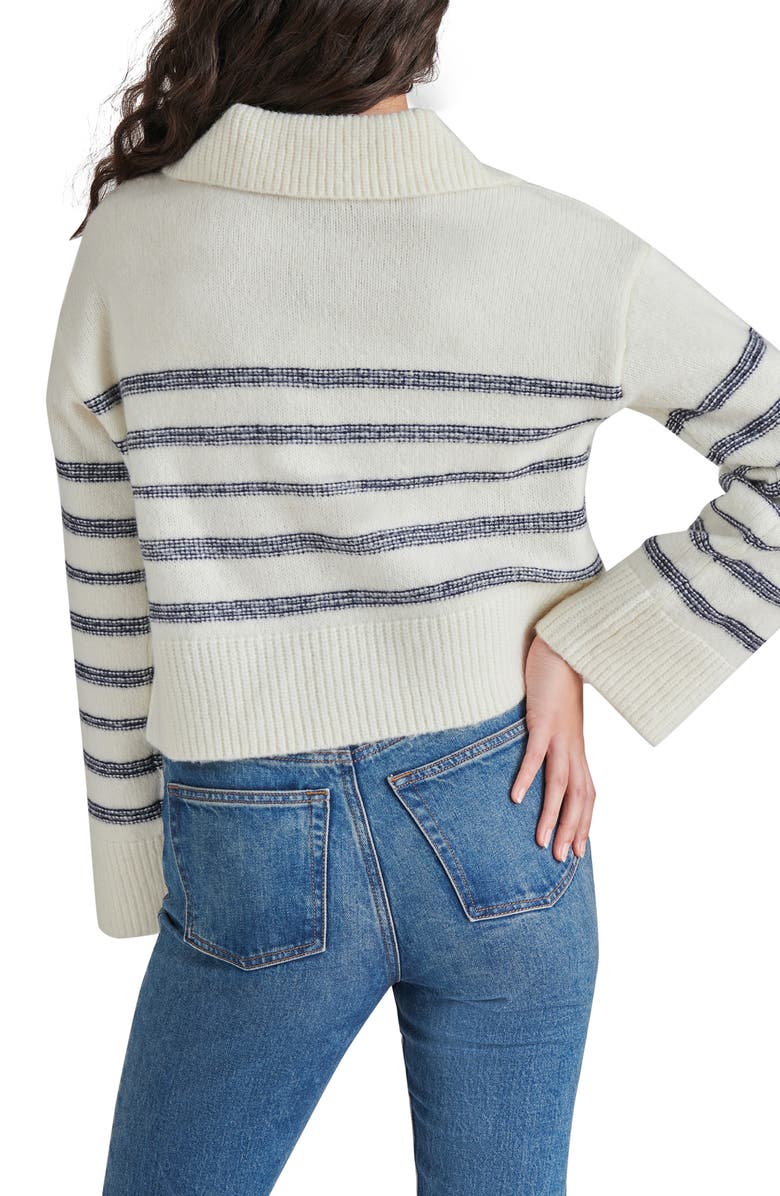 Steve Madden Esther Stripe Sweater, Alternate, color, Cream