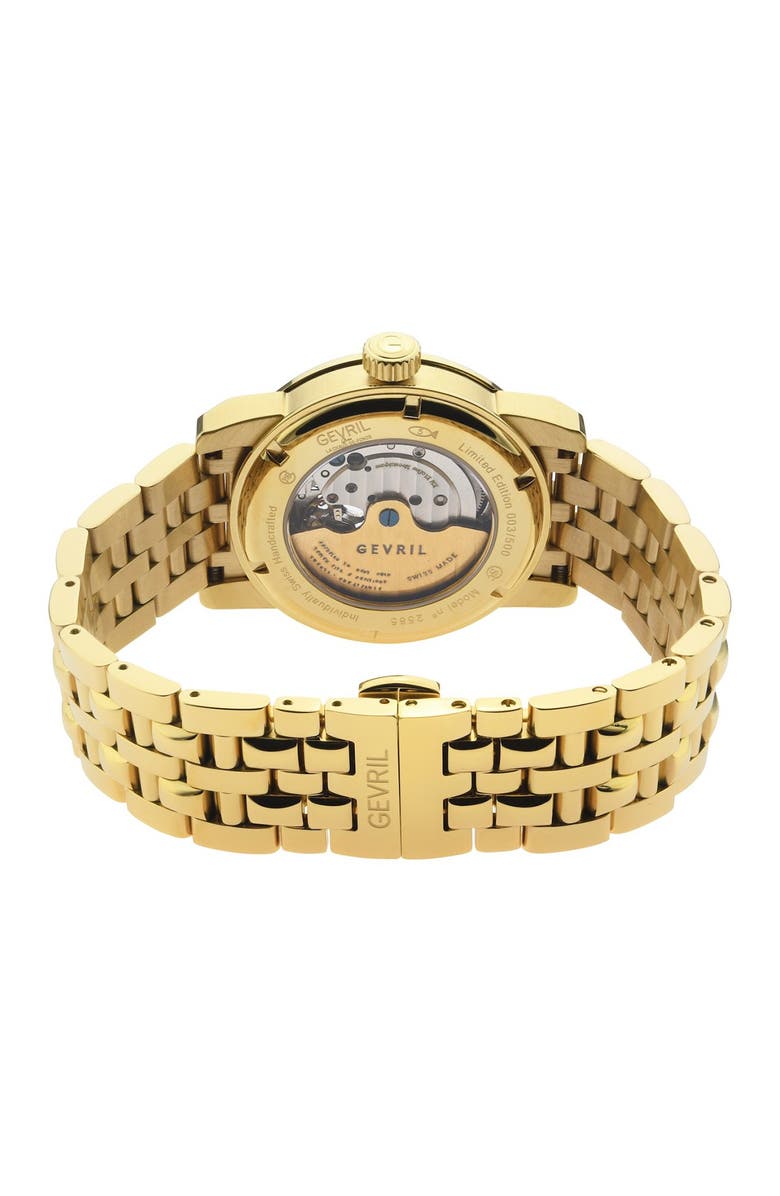 GV2 Men's Madison Stainless Steel Bracelet Watch, 39mm, Alternate, color, Gold