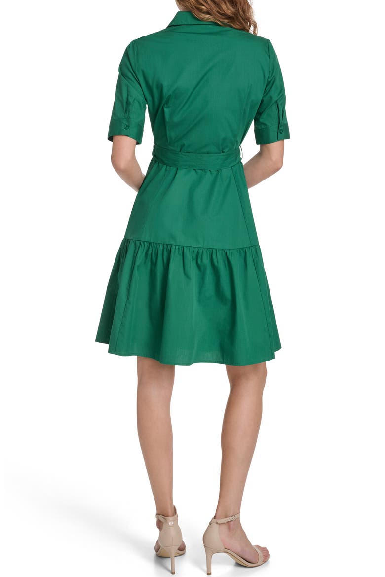 Short Sleeve Cotton Shirtdress, Alternate, color, MEADOW