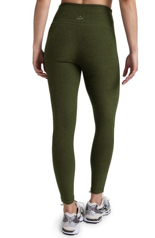 Beyond Yoga Space Dye High Waist Midi Leggings In Green