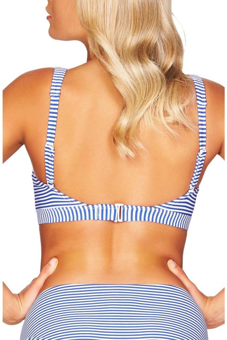 Sorrento Square Neck Bralette Bikini Top, Alternate, color, FRENCH BLUE