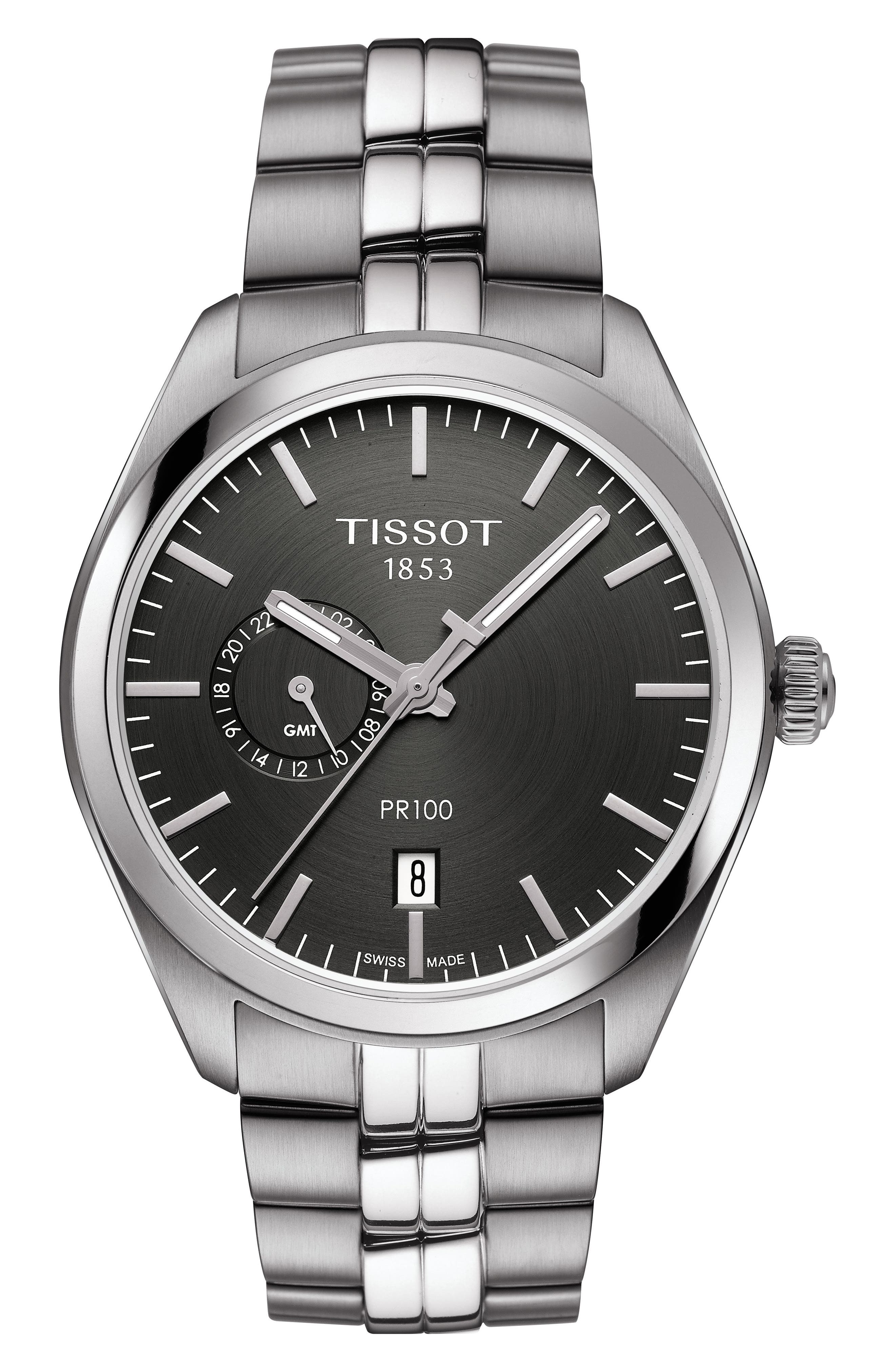 Tissot Men's Dual Time Bracelet Watch, 39mm | Nordstromrack