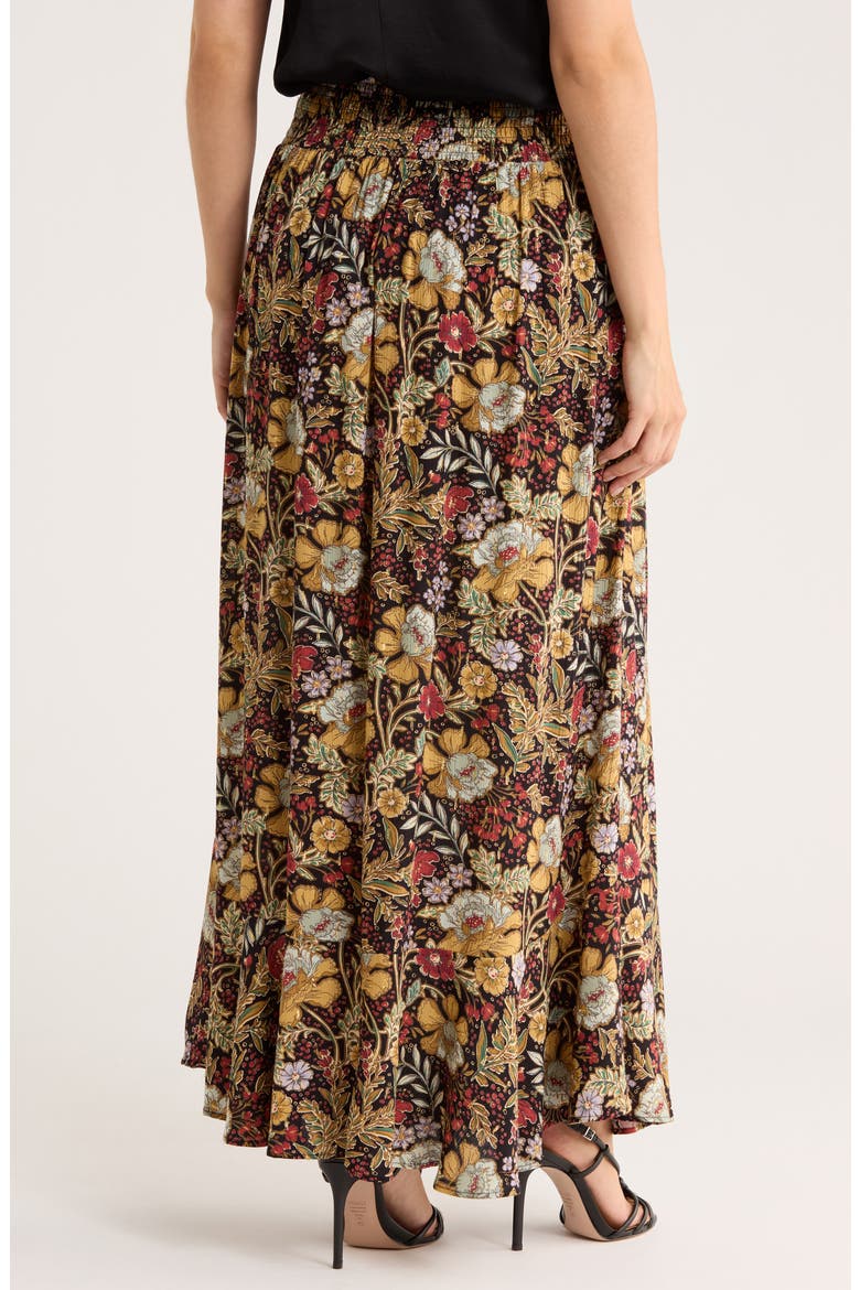 Pull-On Maxi Skirt, Alternate, color, BLACK