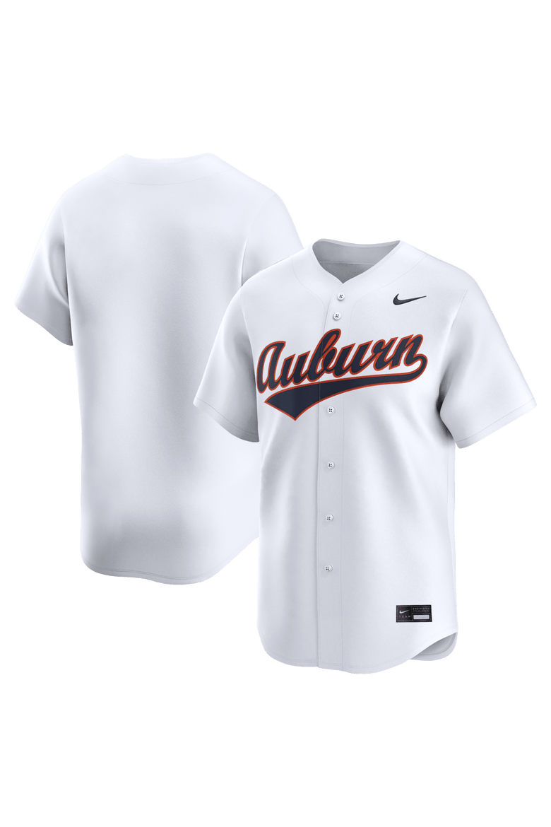 Men's Nike White Auburn Tigers Home Limited Baseball Jersey, Main, color, White