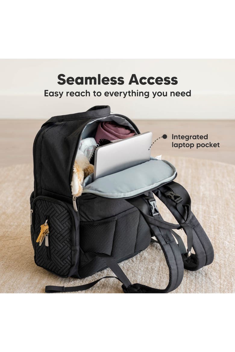 Bree Diaper Backpack, Alternate, color, Charcoal
