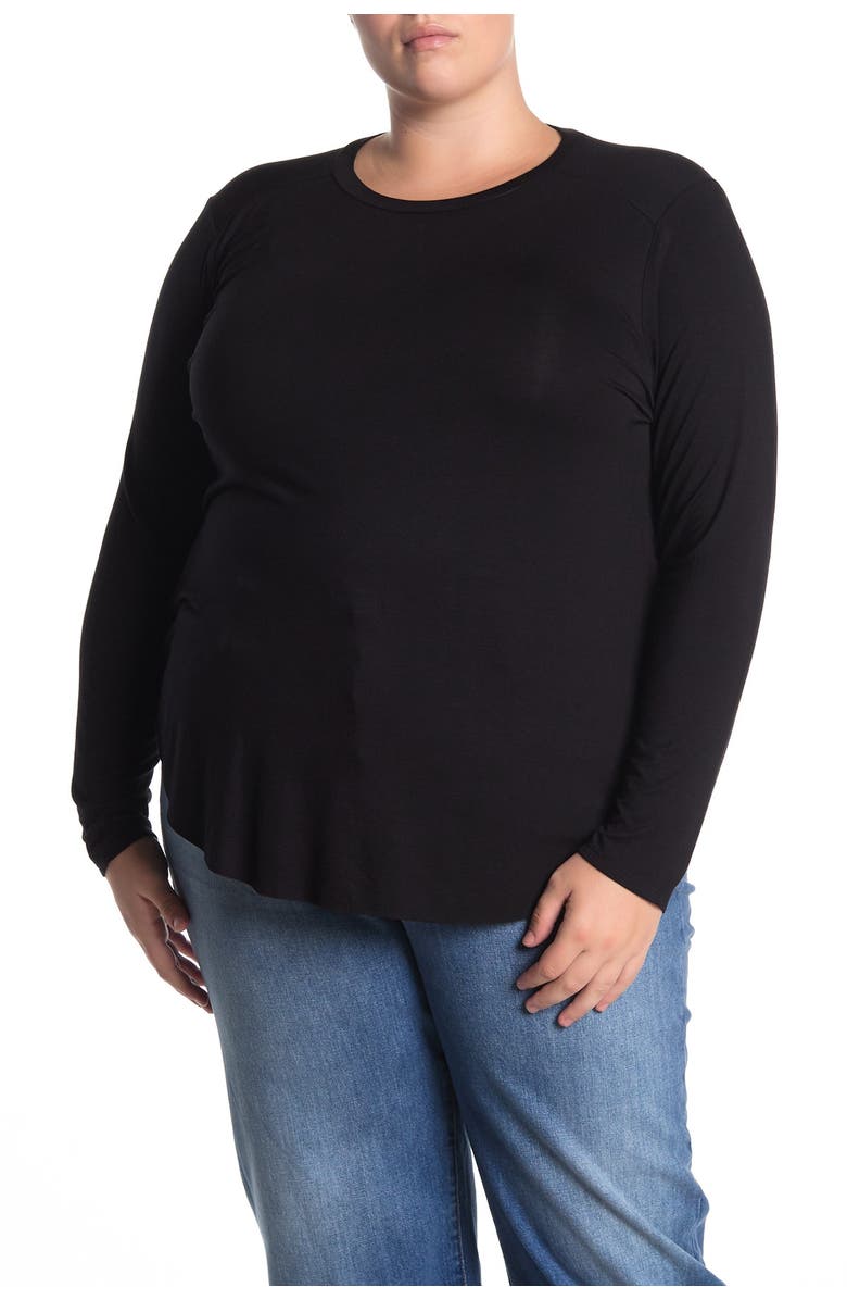 Halogen<sup>®</sup> Long Sleeve Shirttail Hem T-shirt, Main, color, 