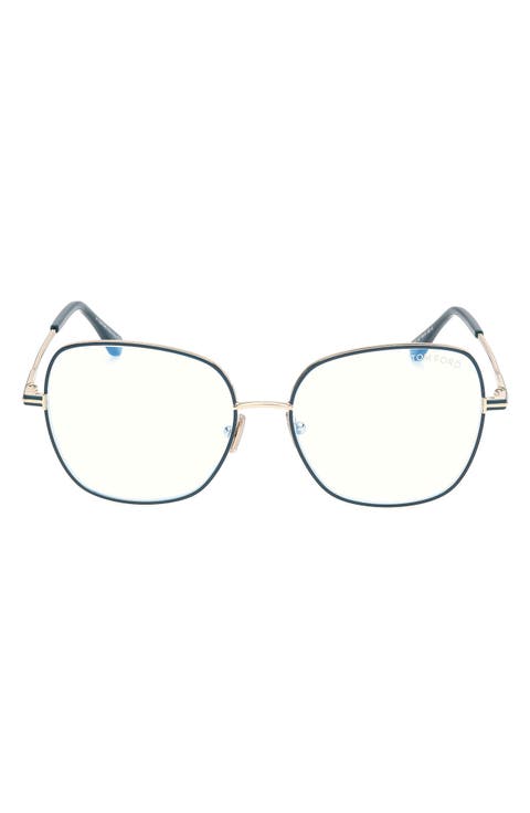 56mm Square Blue Light Blocking Glasses