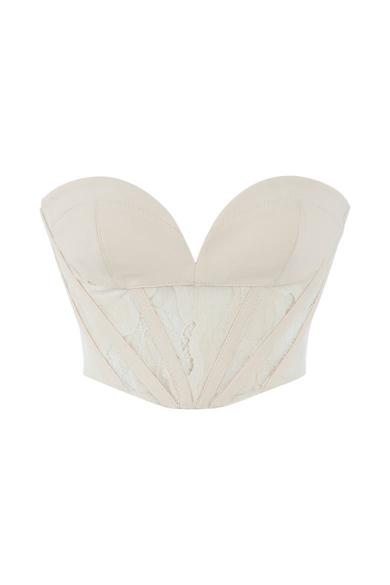 Sweetheart Neck Crop Top, Alternate, color, Ecru