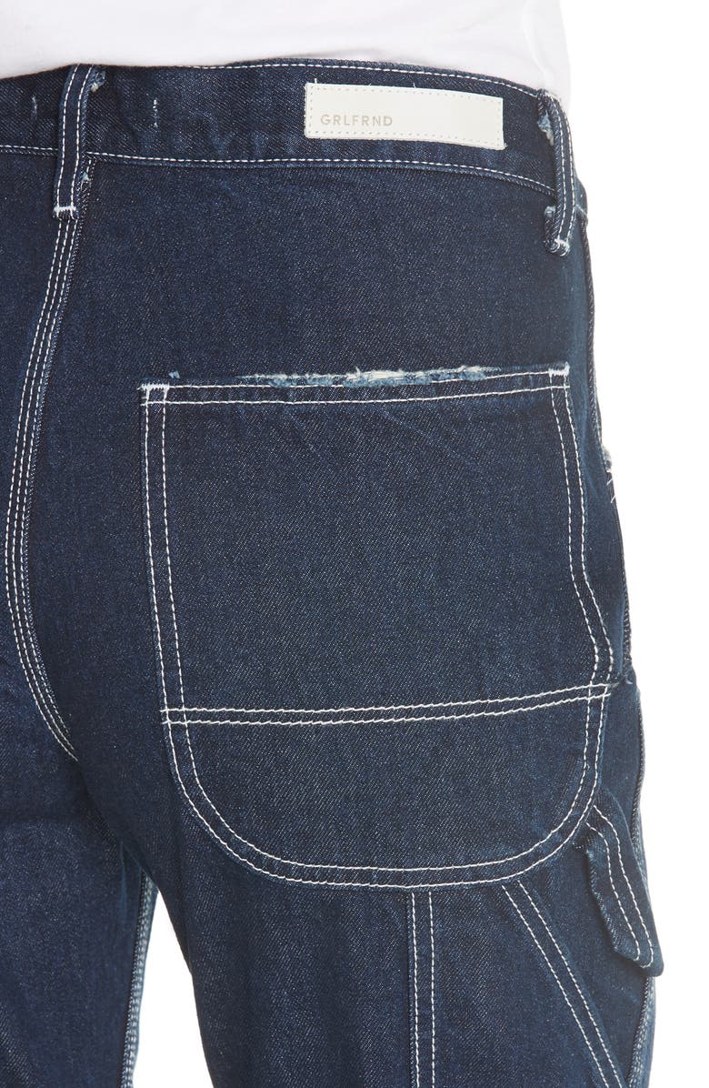 GRLFRND Janice Carpenter Straight Leg Jeans, Alternate, color,