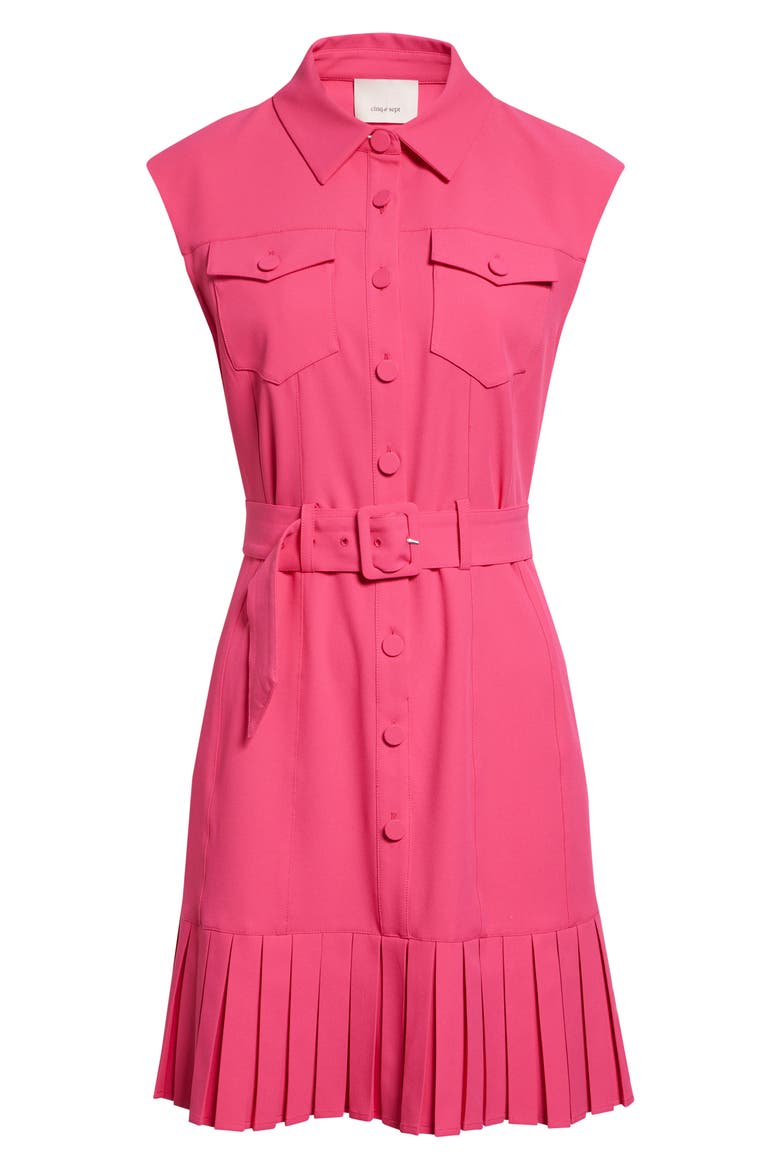 Doreen Belted Shirtdress, Alternate, color, BEETROOT PURPLE