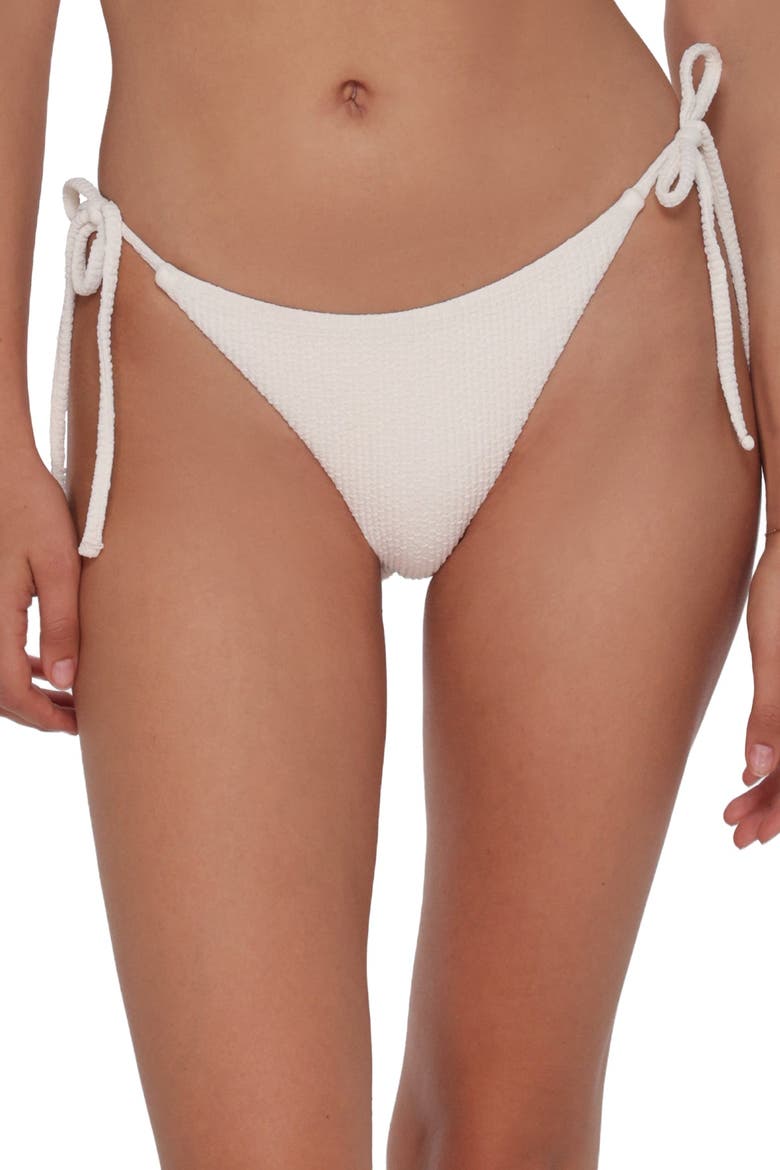 McKenna Tie Side Bikini Swim Bottoms, Alternate, color, Buttercream Scrunch