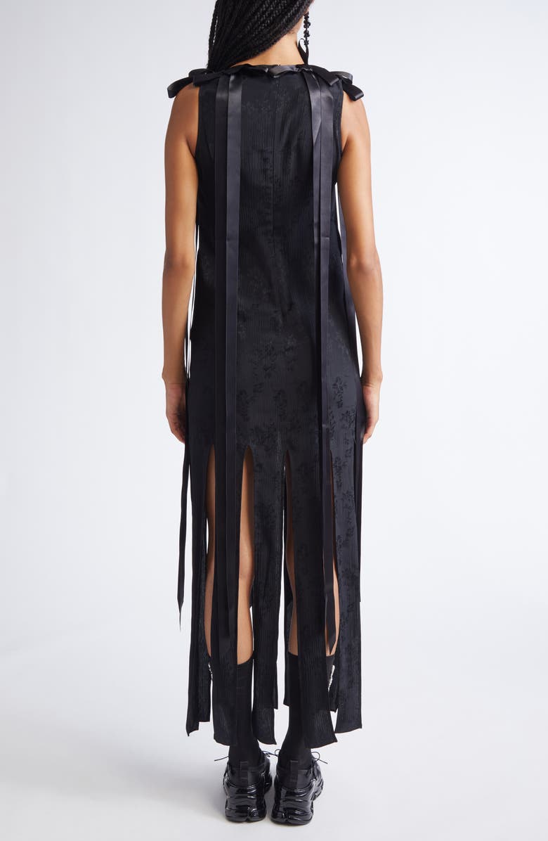 Simone Rocha Unbounded Ribbon Dress, Alternate, color, Black
