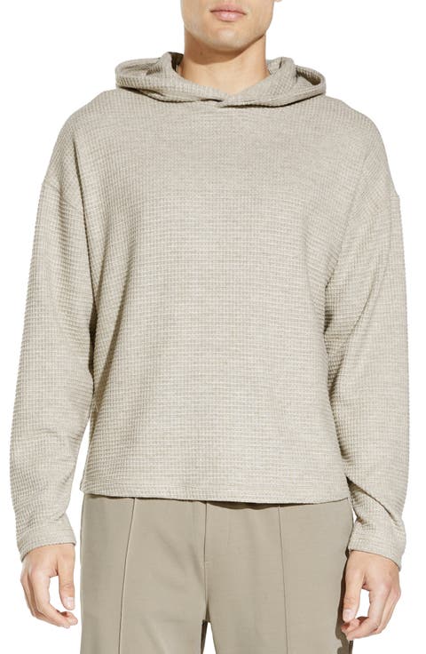 Waffle Knit Drop Shoulder Hoodie