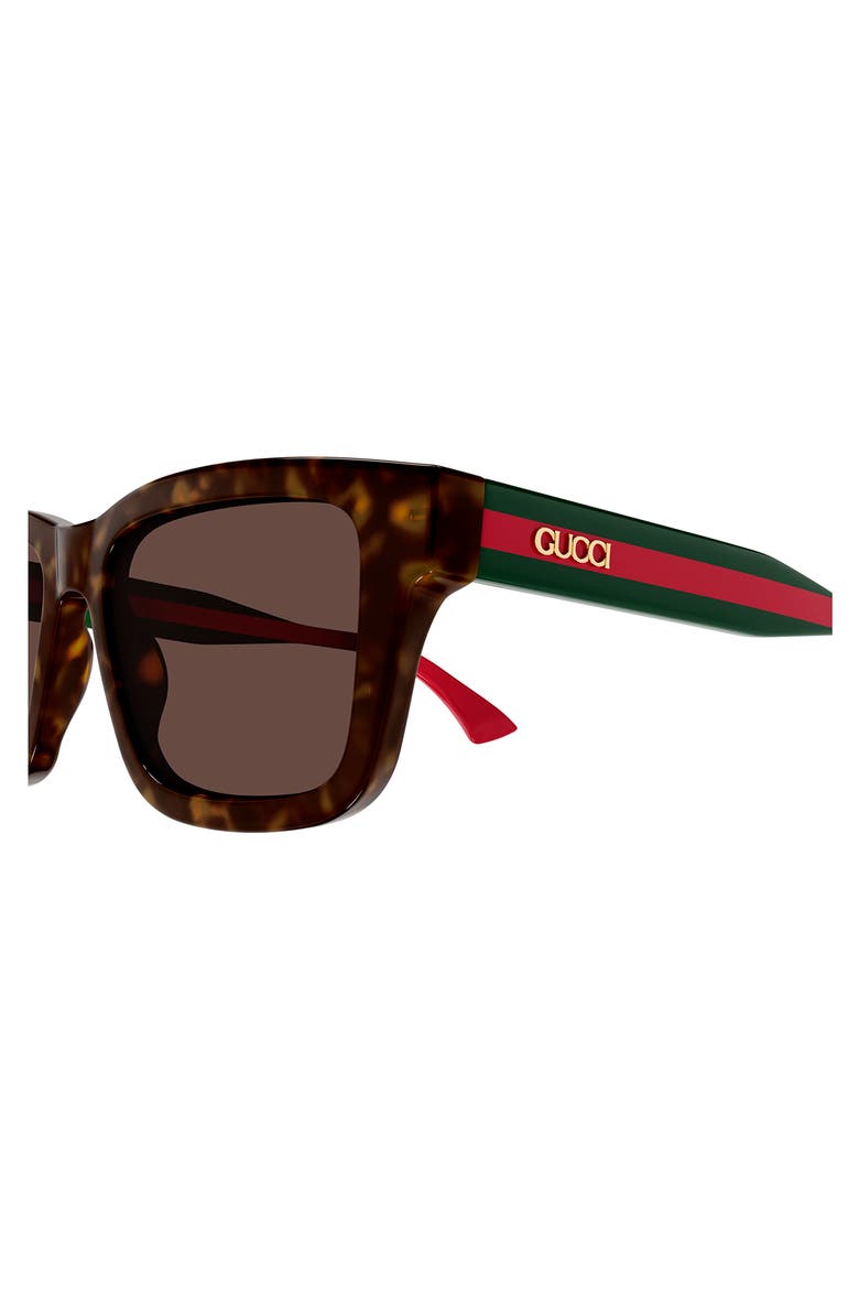 53mm Rectangular Sunglasses, Alternate, color, HAVANA