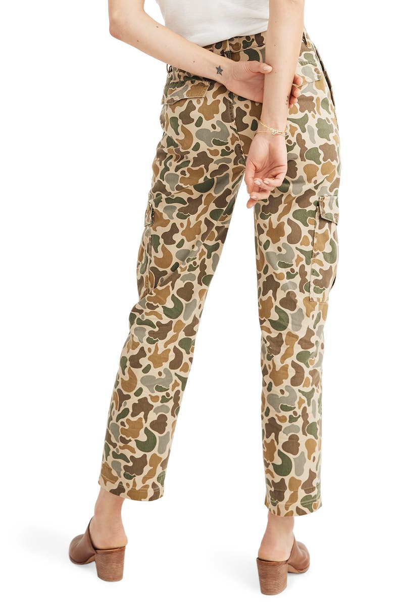 Madewell High Waist Camo Cargo Pants, Alternate, color,