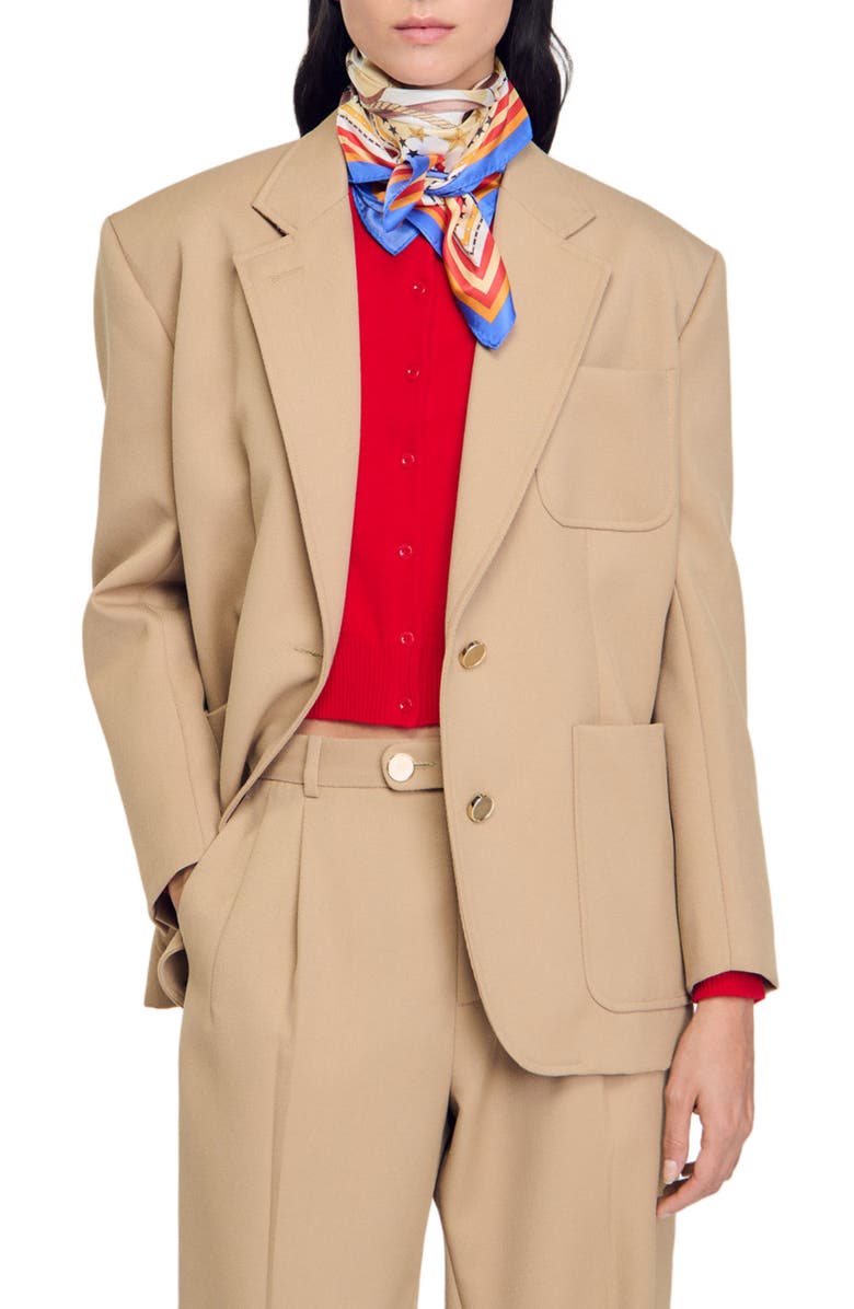 SANDRO Slim-fit suit jacket, Main, color, 