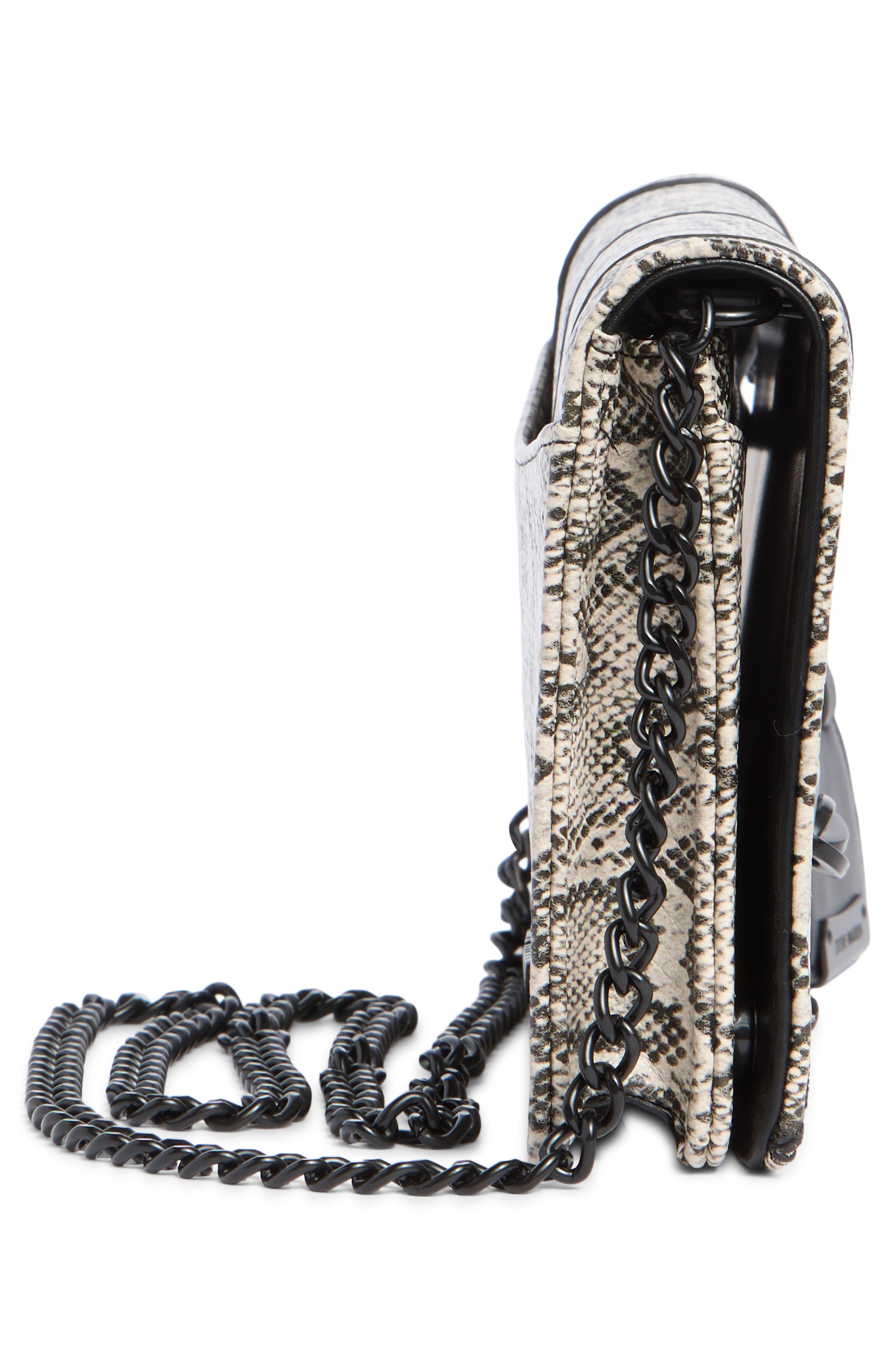 Steve Madden Echo Crossbody Bag, Alternate, color, Black And White Snake Print