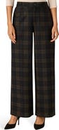 Wit & Wisdom Whitney Skyrise Plaid Wide Leg Trousers