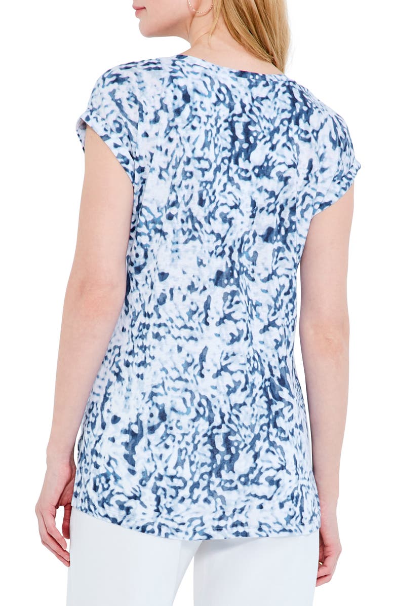 NZT by NIC+ZOE Daydream V-Neck Linen Blend T-Shirt, Alternate, color, 