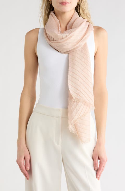 Wide Pleated Scarf