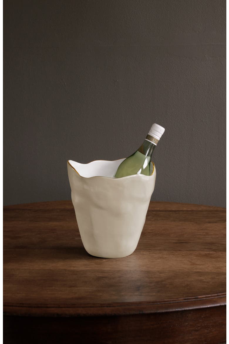 ENCANTO Soho Large Ice Bucket, Alternate, color, Cream and White