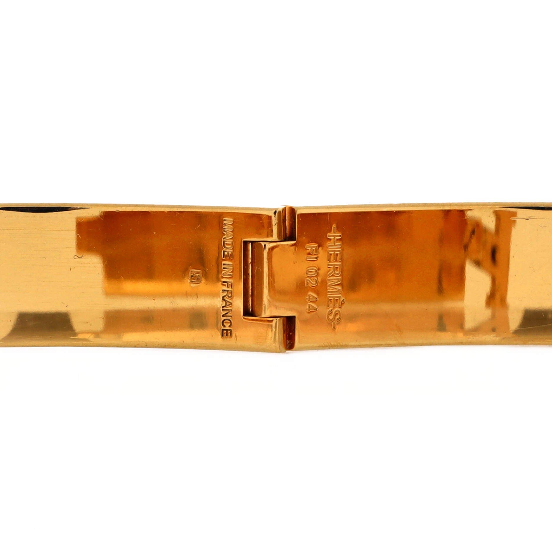 Clic H Bracelet Enamel Narrow, Alternate, color, Metallic Gold