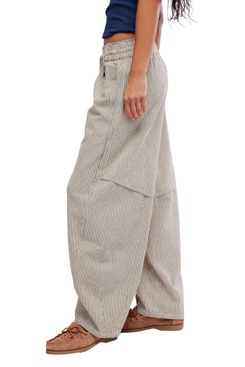 Something Good Pinstripe Cotton Drawstring Pants, Alternate, color, IVORY COMBO