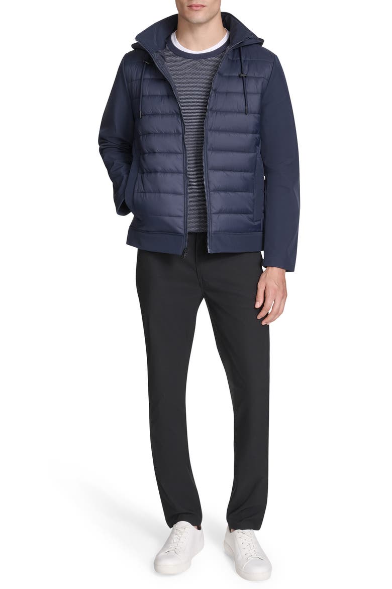 Quilted Zip-Up Jacket, Alternate, color, NAVY