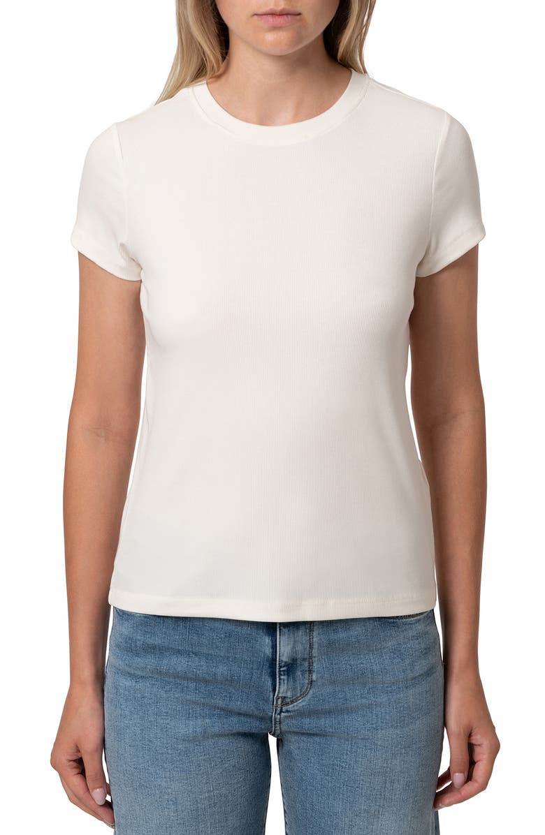 Mavi Jeans Tencel<sup>®</sup> Lyocell Blend Rib T-Shirt, Main, color, Coconut Milk