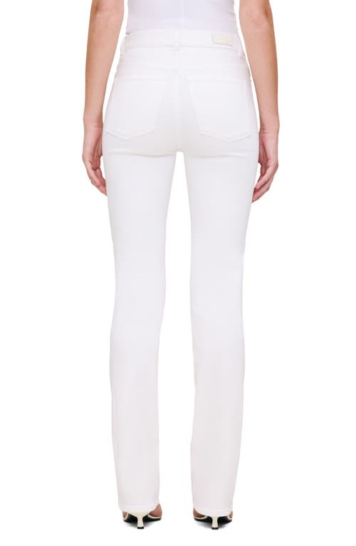 Shop Dl1961 Halle Straight Leg High Rise Instasculpt Jeans In White Dl Airbrushed