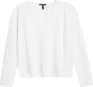 Eileen Fisher Organic Linen & Organic Cotton V-Neck Sweater
