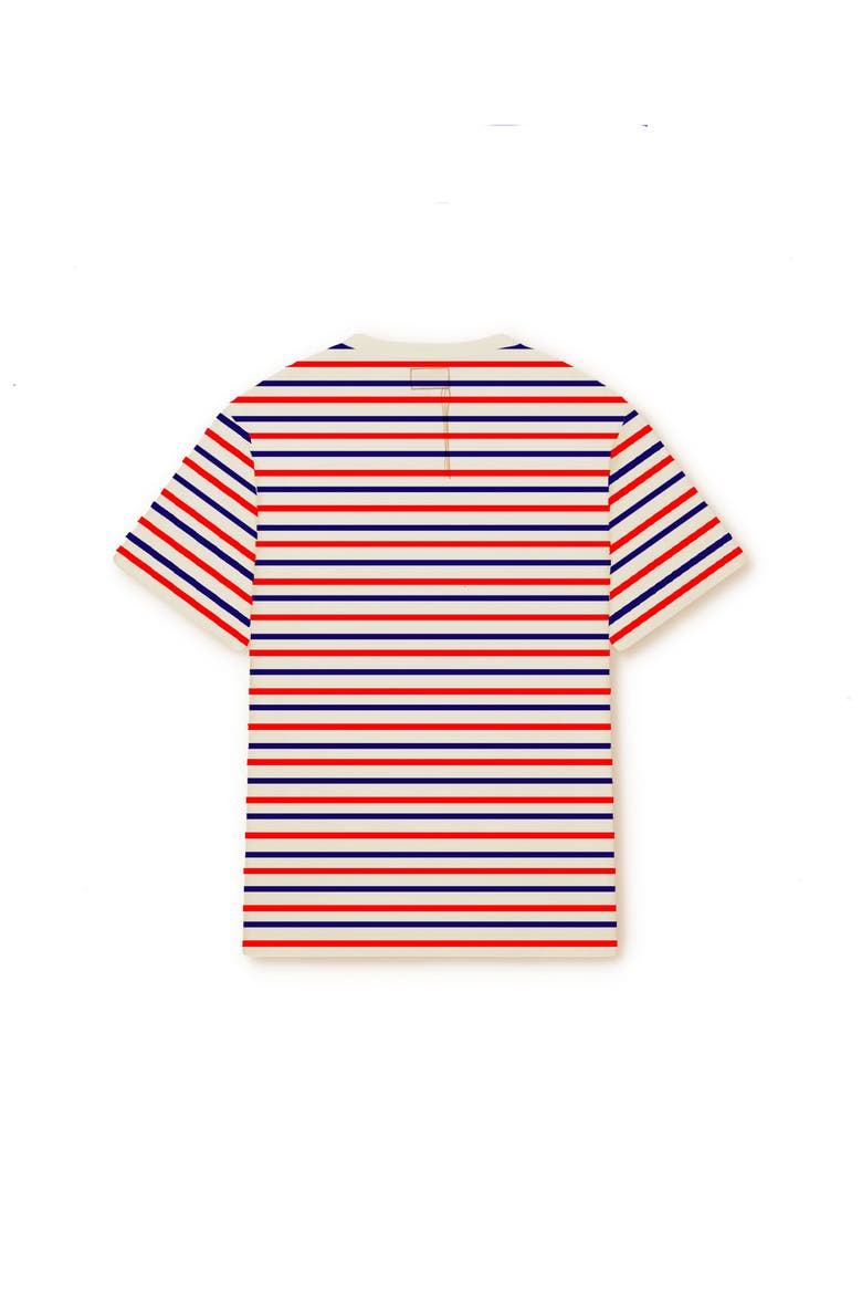 Yakut Ribbed Motif T-Shirt, Alternate, color, RED/BLUE STRIPES