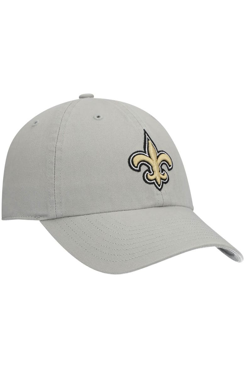 Men's '47 Gray New Orleans Saints Clean Up Adjustable Hat, Alternate, color, Gray