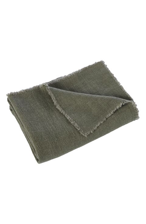 Vernier Linen Throw Blanket