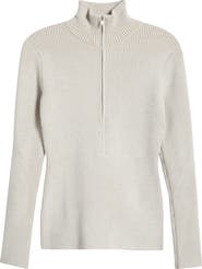 Zella Après Ski Half Zip Rib Sweater