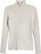 Zella Après Ski Half Zip Rib Sweater