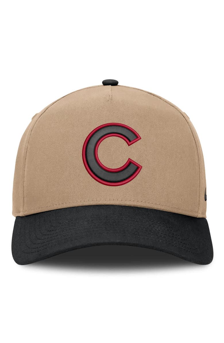 Nike Men's Nike Khaki/Black Chicago Cubs Rise A-Frame Adjustable Hat, Alternate, color, Khaki