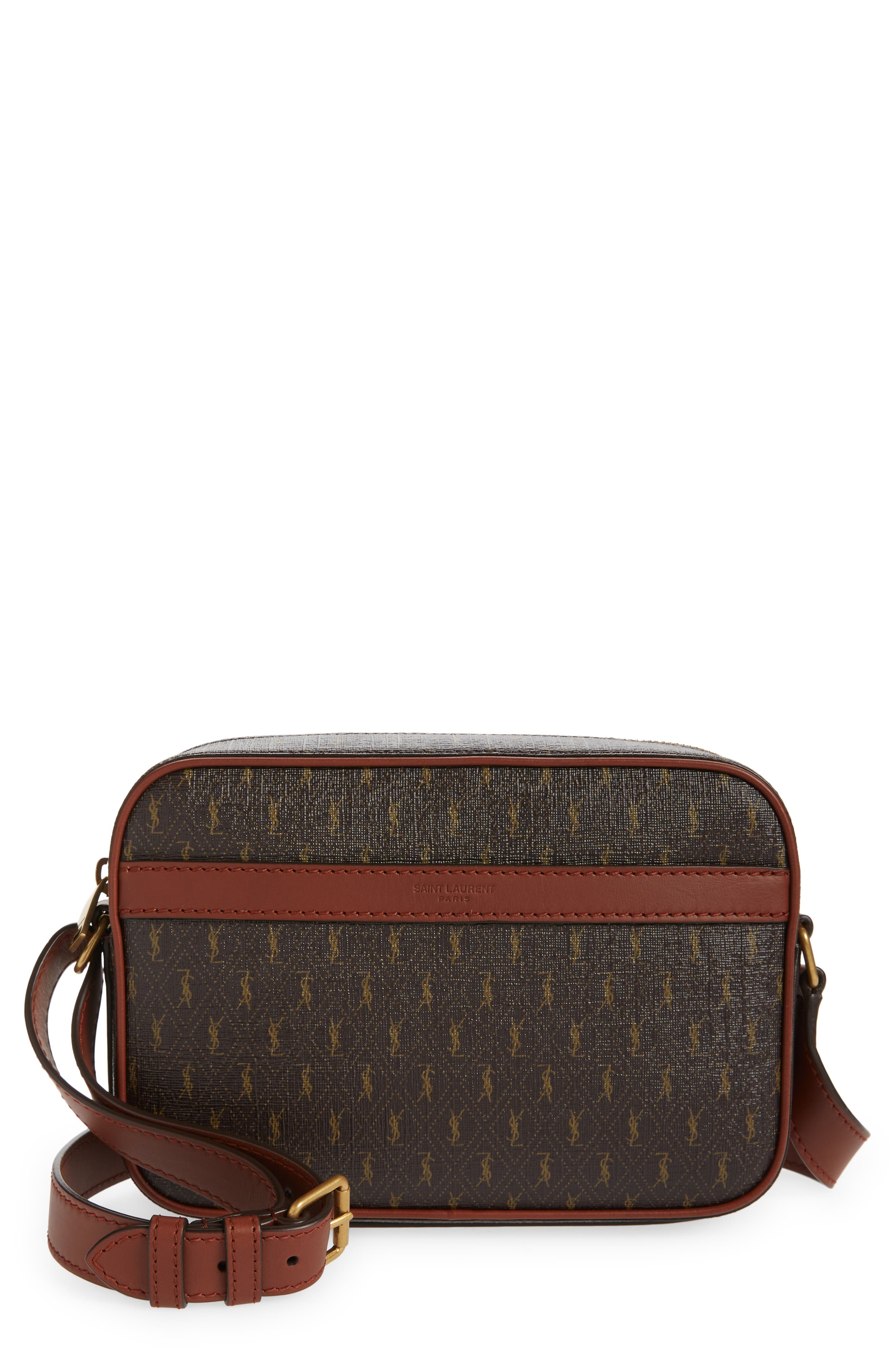 Saint Laurent Le Monogramme Coated Canvas Camera Bag, Main, color, 