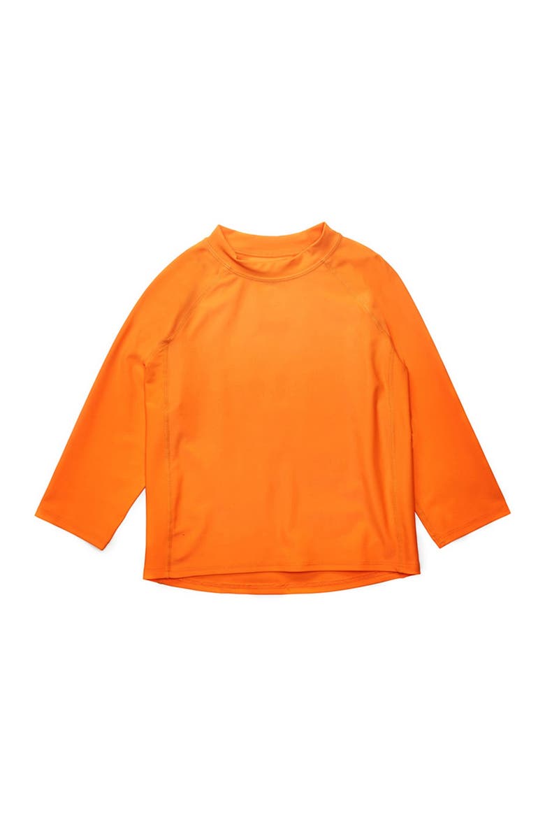 Long Sleeve Rash Guard, UPF 50+ Swim Shirt, Main, color, ORANGE