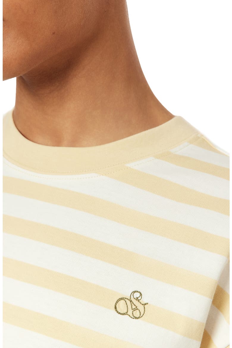 Boxy Yarn Dye Stripe T-Shirt, Alternate, color, YELLOW STRIPE/SUGAR SWIZZLE
