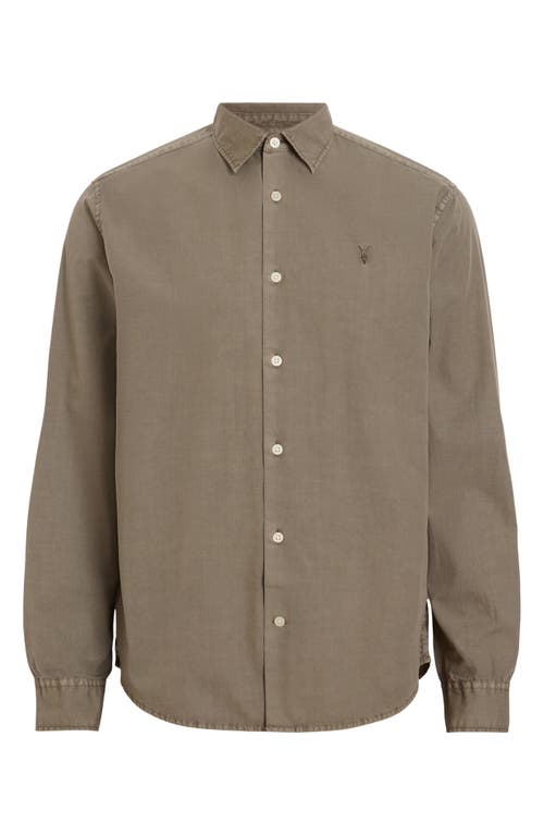 Allsaints Tahoe Button-up Shirt In Acre Brown