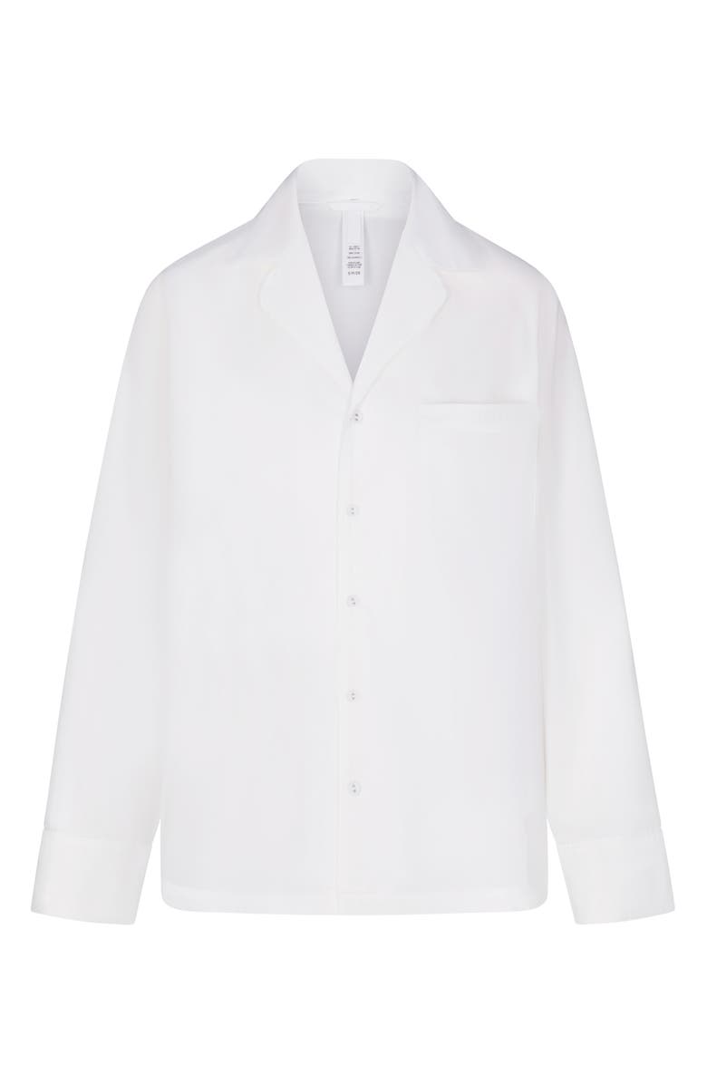 SKIMS Cotton Poplin Button-Up Sleep Top, Alternate, color, 