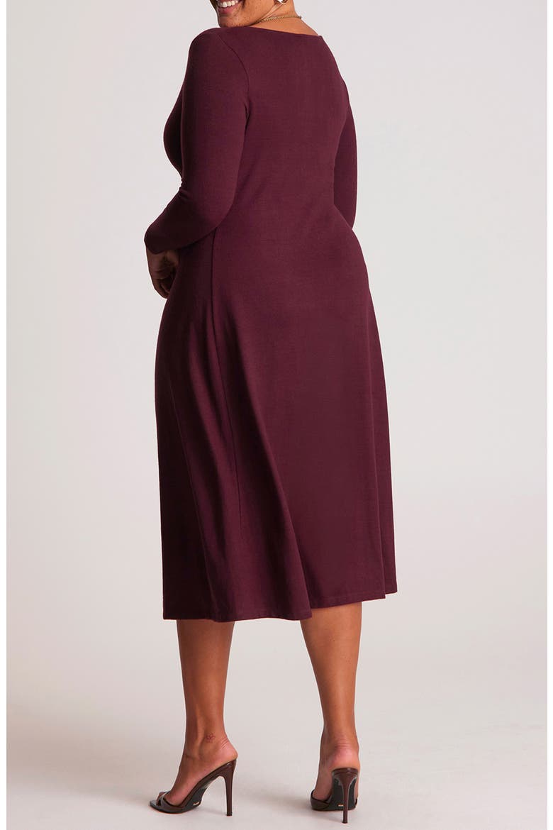 Ezra Sweetheart Neck Midi Dress, Alternate, color, FIG